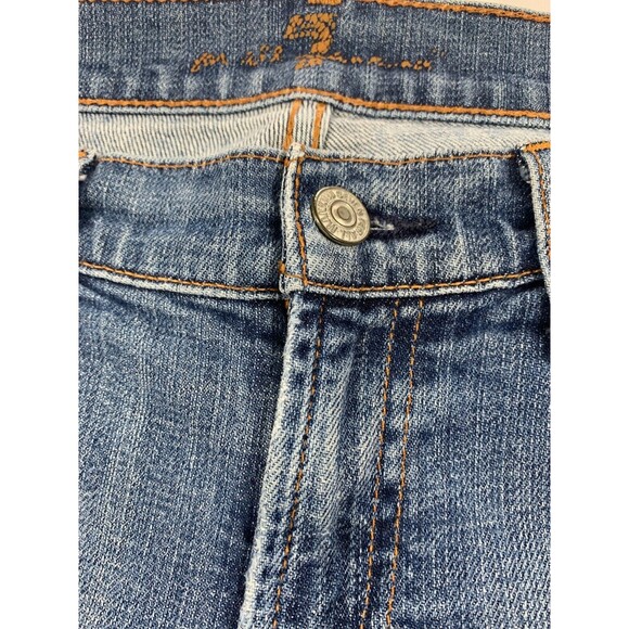 7 For All Mankind Jeans Women Size 29 Blue Boot Cut Crop Low Rise 32x26 - Picture 10 of 11